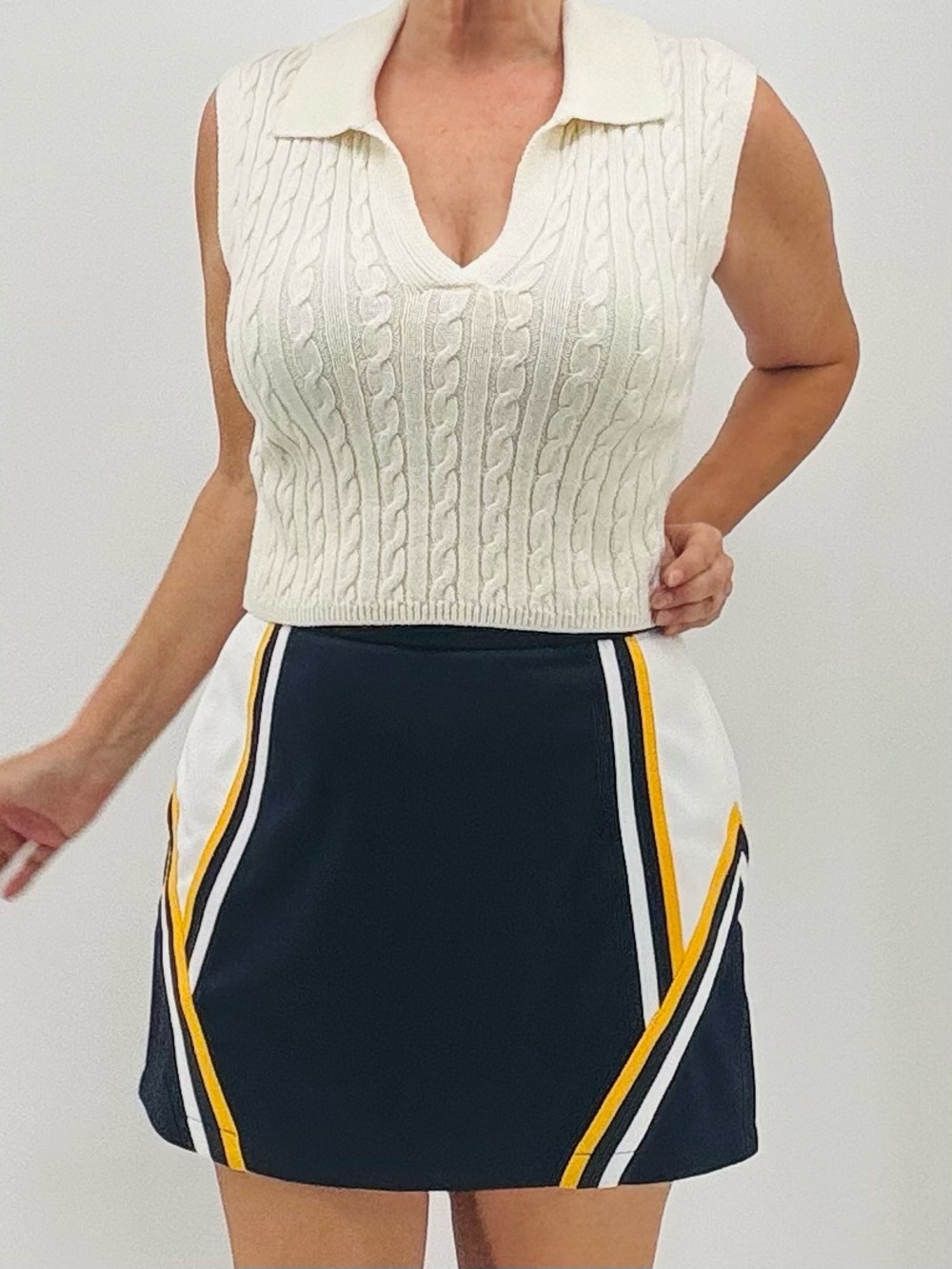 Vintage Y2K Champion Blokecore Sporty Preppy Blokette Schoolgirl Tennis Skirt